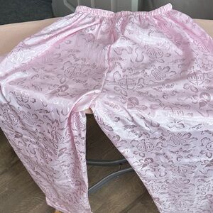 Pink Satin Lounge Pants - Women's Sleepwear